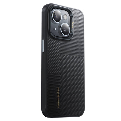 iPhone 15 Kılıf M-safe Şarj Özellikli Karbon Fiber Benks Montage Hybrid ArmorPro Kevlar Kılıf