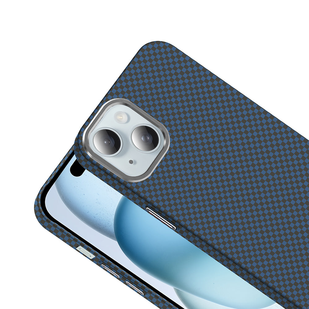 iPhone 15 Kılıf M-safe Şarj Özellikli Karbon Fiber Görünümlü Zore Gros Kılıf