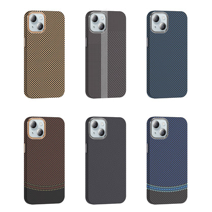 iPhone 15 Kılıf M-safe Şarj Özellikli Karbon Fiber Görünümlü Zore Gros Kılıf