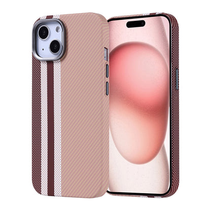 iPhone 15 Kılıf M-safe Şarj Özellikli Karbon Fiber Görünümlü Zore Nekst Kılıf