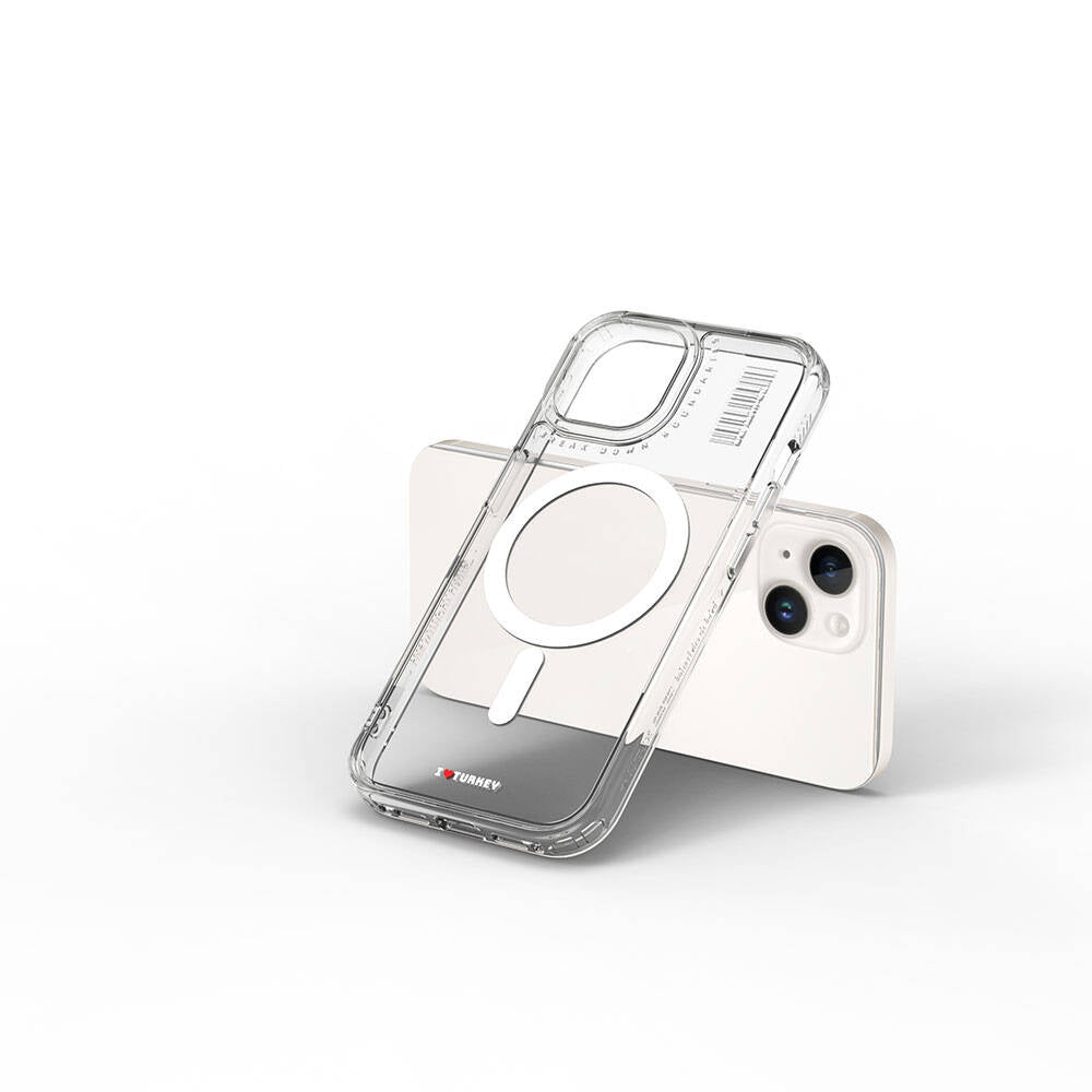 iPhone 15 Kılıf M-safe Şarj Özellikli Şeffaf Transparan Wiwu Turkey D Serisi Kılıf