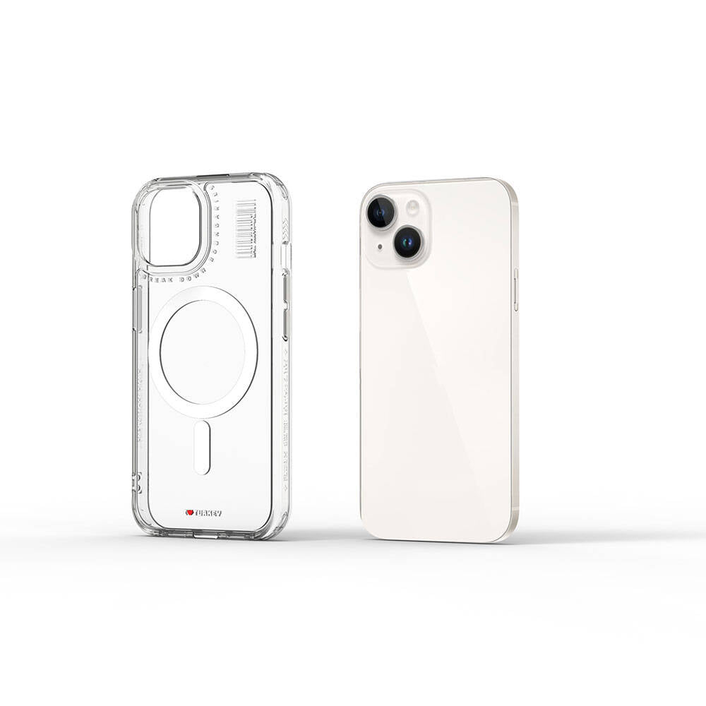 iPhone 15 Kılıf M-safe Şarj Özellikli Şeffaf Transparan Wiwu Turkey D Serisi Kılıf
