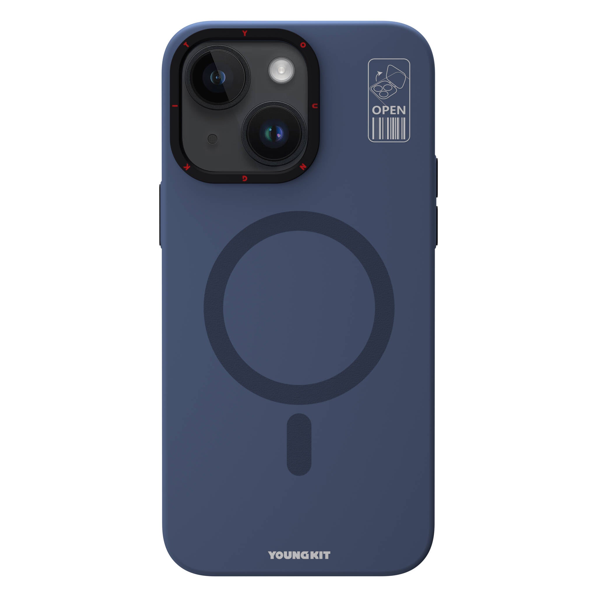 iPhone 15 Kılıf M-safe Şarj Özellikli Standlı YoungKit Hermit Bracket Serisi Kılıf