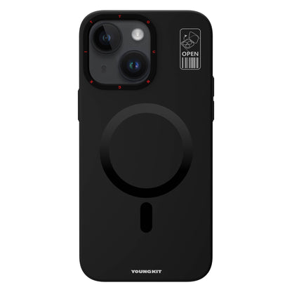 iPhone 15 Kılıf M-safe Şarj Özellikli Standlı YoungKit Hermit Bracket Serisi Kılıf