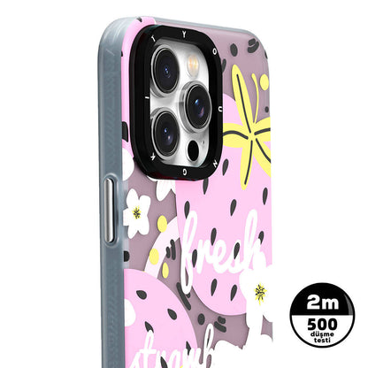 iPhone 15 Kılıf M-safe Şarj Özellikli Yaz Meyvesi Desenli Youngkit Fruity Flavour Serisi Kılıf