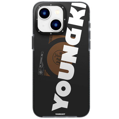 iPhone 15 Kılıf M-safe Şarj Özellikli Youngkit Binfen Serisi Yazı Temalı Kılıf