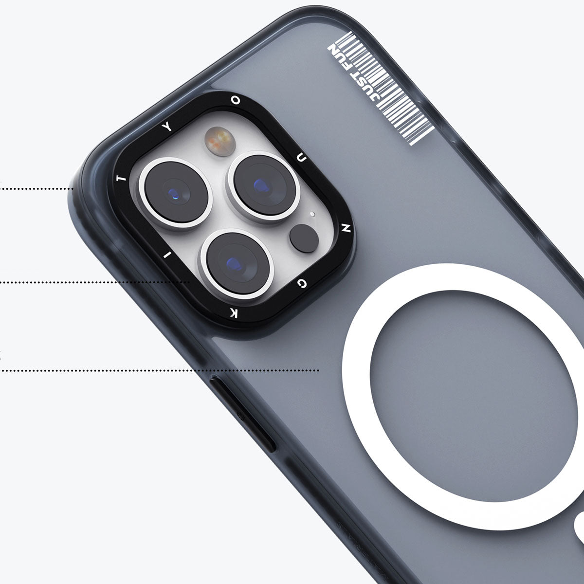 iPhone 15 Kılıf M-safe Şarj Özellikli Youngkit Colored Sand Serisi Kılıf