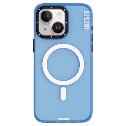 iPhone 15 Kılıf M-safe Şarj Özellikli Youngkit Colored Sand Serisi Kılıf