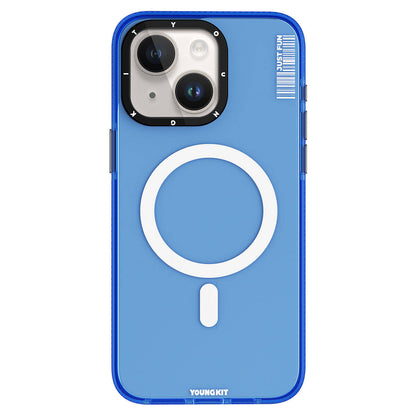 iPhone 15 Kılıf M-safe Şarj Özellikli YoungKit Crystal Color Serisi Kılıf