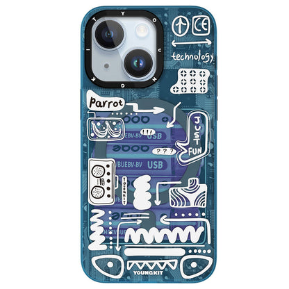 iPhone 15 Kılıf M-safe Şarj Özellikli Youngkit Dark Matter Serisi Kılıf