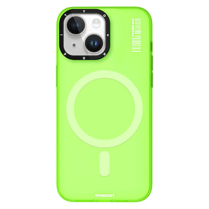 iPhone 15 Kılıf M-safe Şarj Özellikli Youngkit Hidden Sand Serisi Kılıf