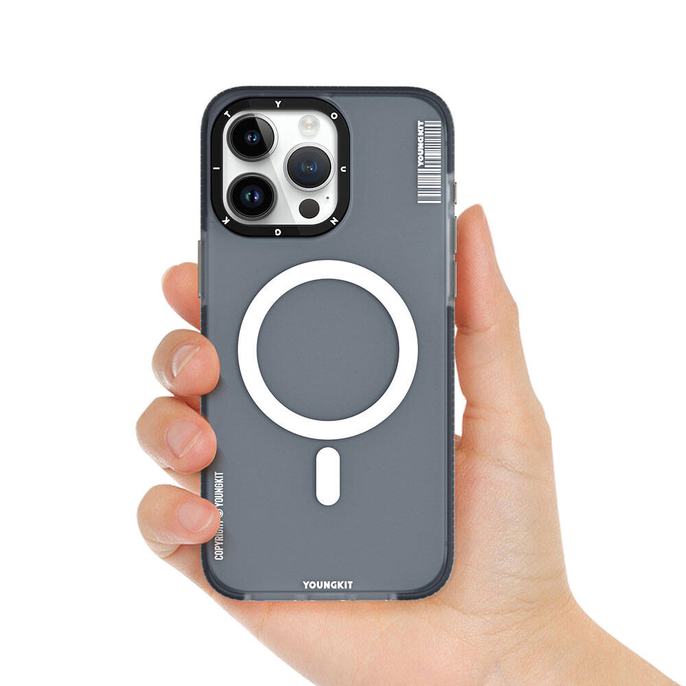 iPhone 15 Kılıf M-safe Şarj Özellikli Youngkit Jiansha Serisi Kılıf