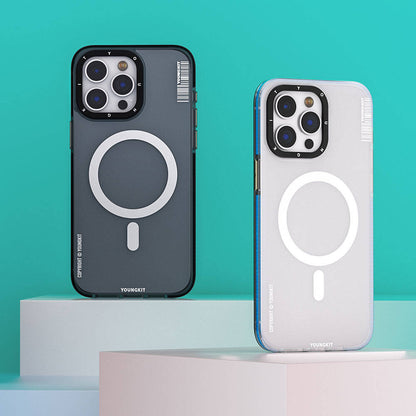iPhone 15 Kılıf M-safe Şarj Özellikli Youngkit Jiansha Serisi Kılıf
