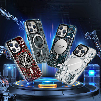 iPhone 15 Kılıf M-safe Şarj Özellikli YoungKit Technology Serisi Kılıf