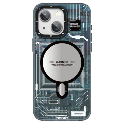 iPhone 15 Kılıf M-safe Şarj Özellikli YoungKit Technology Serisi Kılıf