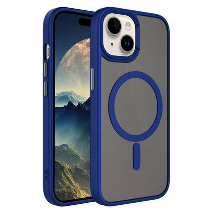 iPhone 15 Kılıf Mat Arka Yüzey Wireless Şarj Özellikli Zore Flet M-safe Kılıf