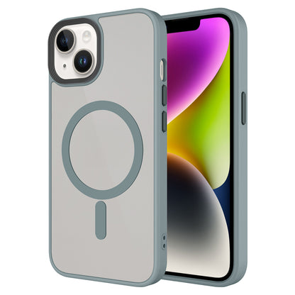 iPhone 15 Kılıf Mat Arka Yüzey Wireless Şarj Özellikli Zore Flet M-safe Kılıf