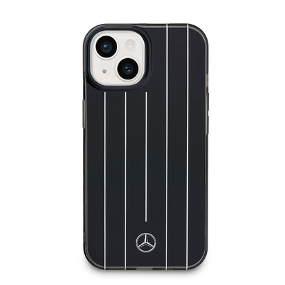 iPhone 15 Kılıf Mercedes Benz Orijinal Lisanslı New Urban 3 IML Baskılı Paralel Çizgi Desenli Kılıf