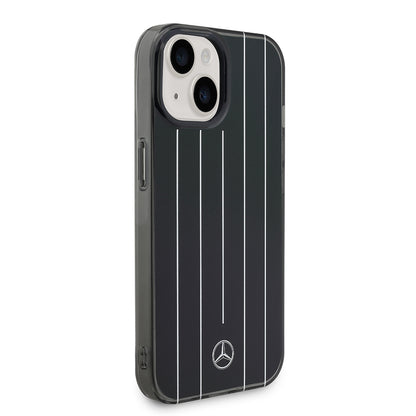 iPhone 15 Kılıf Mercedes Benz Orijinal Lisanslı New Urban 3 IML Baskılı Paralel Çizgi Desenli Kılıf