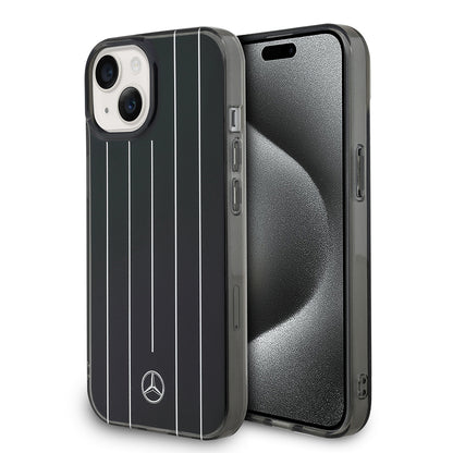 iPhone 15 Kılıf Mercedes Benz Orijinal Lisanslı New Urban 3 IML Baskılı Paralel Çizgi Desenli Kılıf