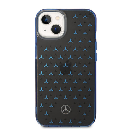iPhone 15 Kılıf Mercedes Benz Çift Katmanlı Yıldız Desenli Dizayn Kılıf