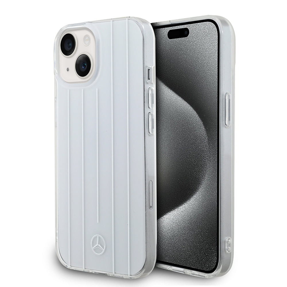 iPhone 15 Kılıf Mercedes Benz orijinal Lisanslı New Urban 3 IML Baskılı Paralel Çizgi Desenli Kılıf