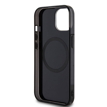 iPhone 15 Kılıf Mercedes Benz OrijinalLisanslı M-safe Şarj Özellikli Çift Katmanlı Mini Yıldız Desenli Kılıf