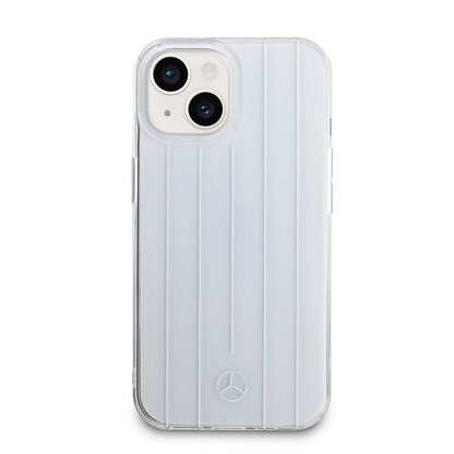 iPhone 15 Kılıf Mercedes Benz OrijinalLisanslı New Urban 3 IML Baskılı Paralel Çizgi Desenli Kılıf