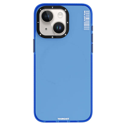 iPhone 15 Kılıf Pürüzsüz Düz Arka Yüzey YoungKit Crystal Color Serisi Kılıf