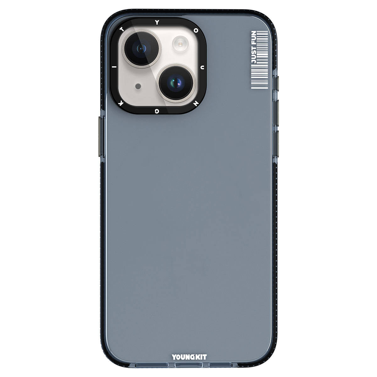 iPhone 15 Kılıf Pürüzsüz Düz Arka Yüzey YoungKit Crystal Color Serisi Kılıf