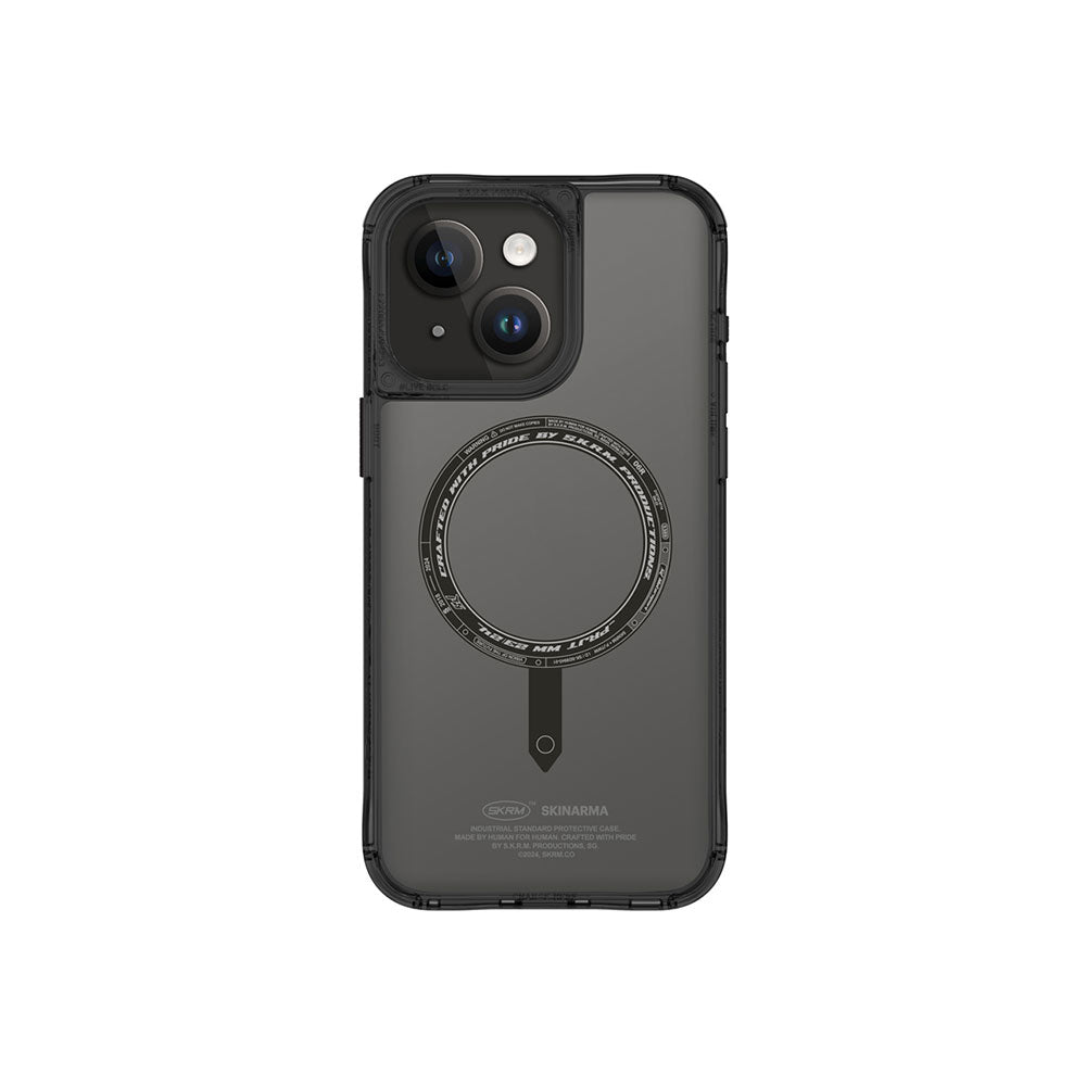 iPhone 15 Kılıf SkinArma Şeffaf Airbag Tasarımlı M-safe Şarj Özellikli Saido Kılıf