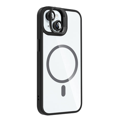 iPhone 15 Kılıf Standlı ve Kamera Lens Hediyeli M-Safe Şarj Özellikli Zore Etro Kılıf