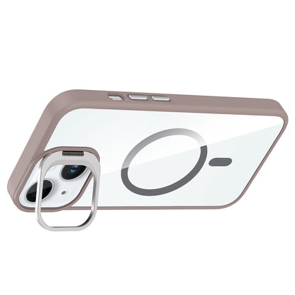 iPhone 15 Kılıf Standlı ve Kamera Lens Hediyeli M-Safe Şarj Özellikli Zore Etro Kılıf