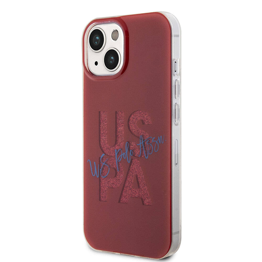 iPhone 15 Kılıf U.S. Polo Assn. orijinal Lisanslı Simli Parlak Alfabe Tasarım Kılıf
