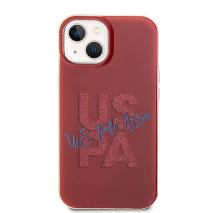 iPhone 15 Kılıf U.S. Polo Assn. orijinal Lisanslı Simli Parlak Alfabe Tasarım Kılıf