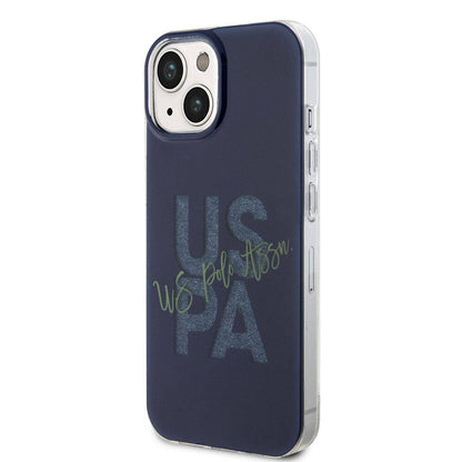 iPhone 15 Kılıf U.S. Polo Assn. orijinal Lisanslı Simli Parlak Alfabe Tasarım Kılıf