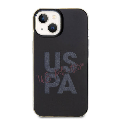 iPhone 15 Kılıf U.S. Polo Assn. orijinal Lisanslı Simli Parlak Alfabe Tasarım Kılıf