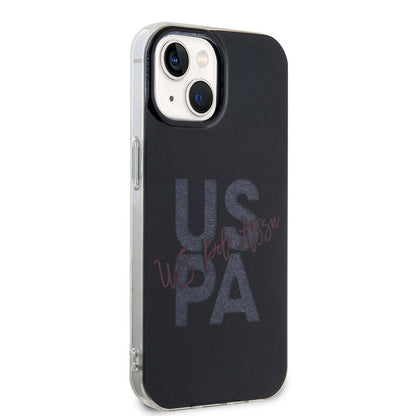 iPhone 15 Kılıf U.S. Polo Assn. orijinal Lisanslı Simli Parlak Alfabe Tasarım Kılıf
