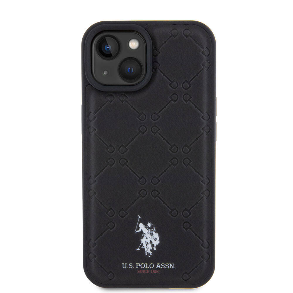 iPhone 15 Kılıf U.S. Polo Assn. orijinal Lisanslı HS Desenli Baskı Logolu Suni Deri Kılıf