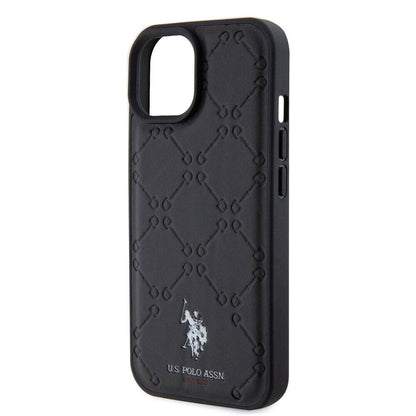 iPhone 15 Kılıf U.S. Polo Assn. orijinal Lisanslı HS Desenli Baskı Logolu Suni Deri Kılıf