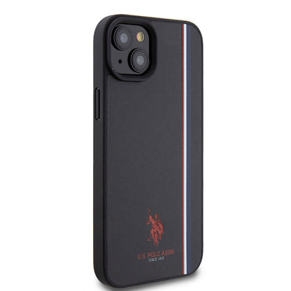 iPhone 15 Kılıf U.S. Polo Assn. orijinal Lisanslı Üç Renk Şerit Tasarımlı Baskı Logolu Kılıf