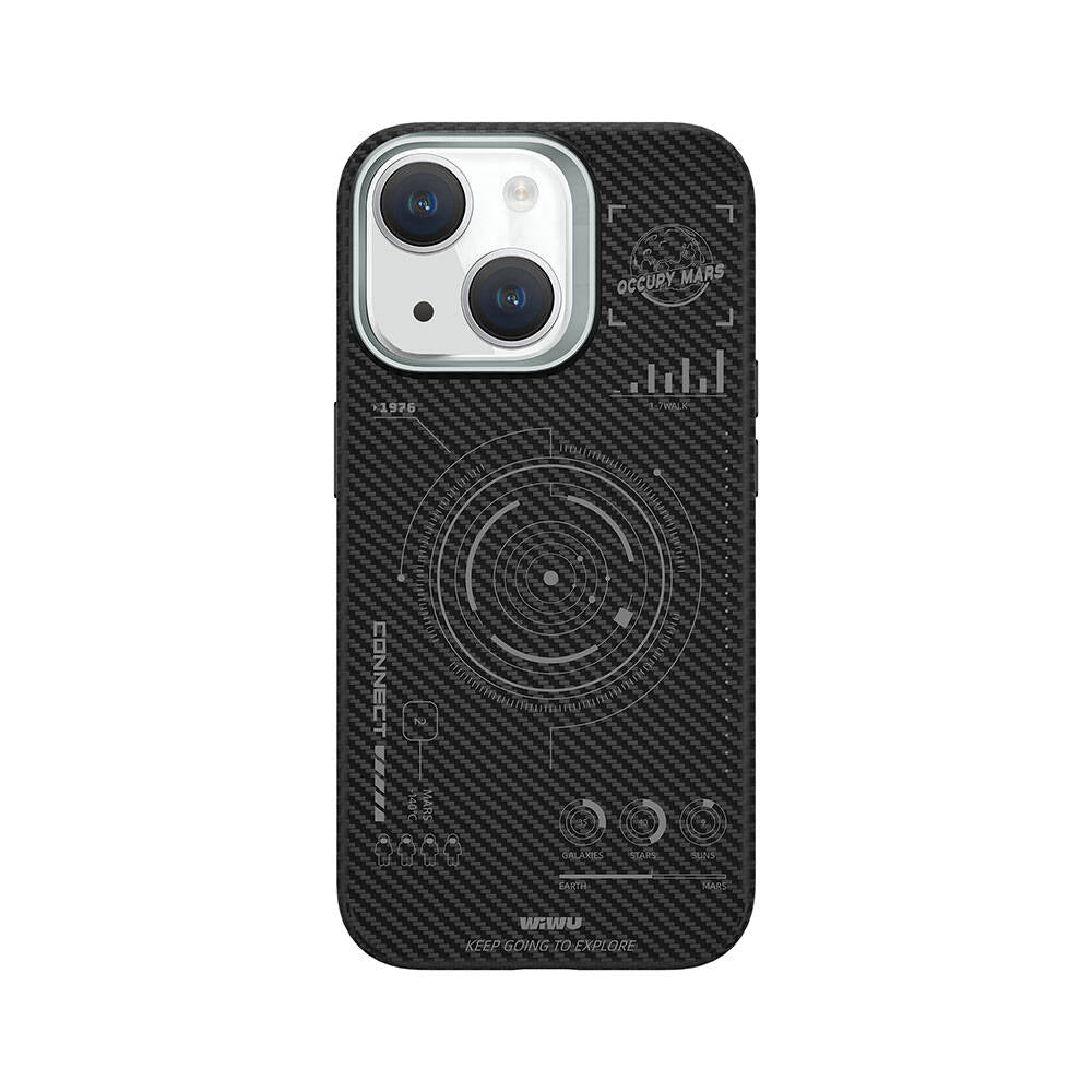 iPhone 15 Kılıf Wiwu HHX-016 Karbon Fiber 600D Mars Kevlar Kılıf