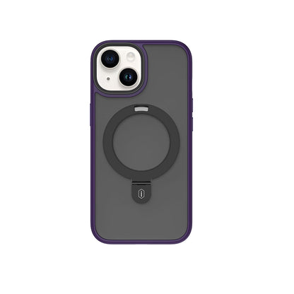 iPhone 15 Kılıf Wiwu ZMM-010 M-safe Şarj Özellikli Mat Arka Yüzey Standlı Kılıf