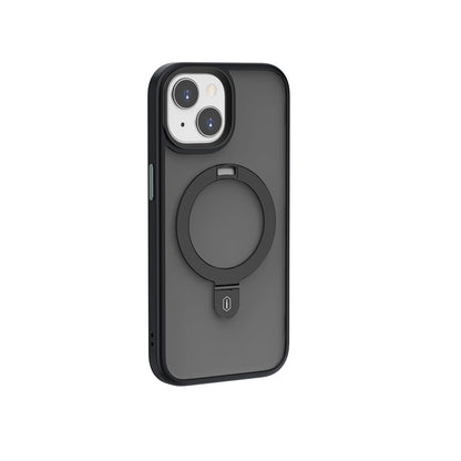 iPhone 15 Kılıf Wiwu ZMM-010 M-safe Şarj Özellikli Mat Arka Yüzey Standlı Kılıf