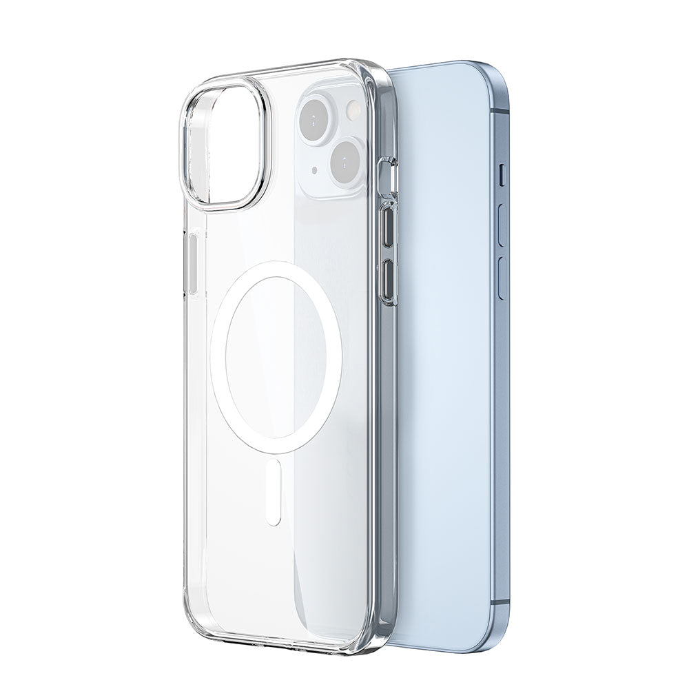 iPhone 15 Kılıf Wiwu ZYS-013 M-safe Şarj Özellikli Renkli Kamera Çerçeveli Şeffaf Jelly Kılıf
