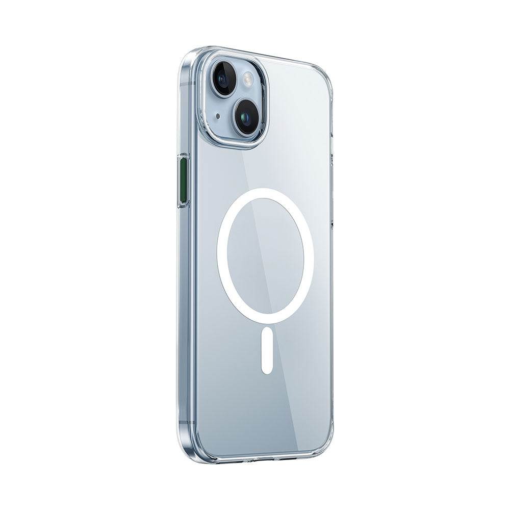 iPhone 15 Kılıf Wiwu ZYS-013 M-safe Şarj Özellikli Renkli Kamera Çerçeveli Şeffaf Jelly Kılıf
