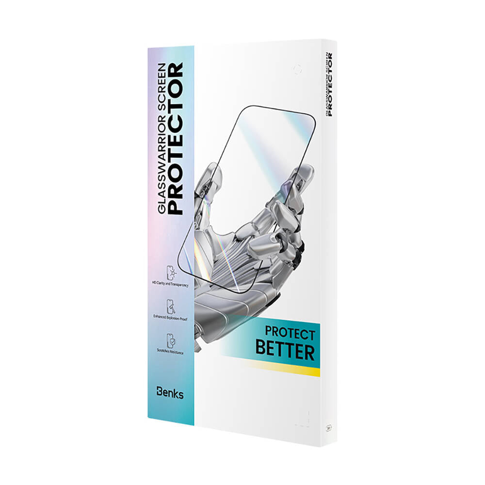 iPhone 15 Plus Benks Glass Warrior HD Cam Ekran Koruyucu + Kolay Uygulama Aparatlı