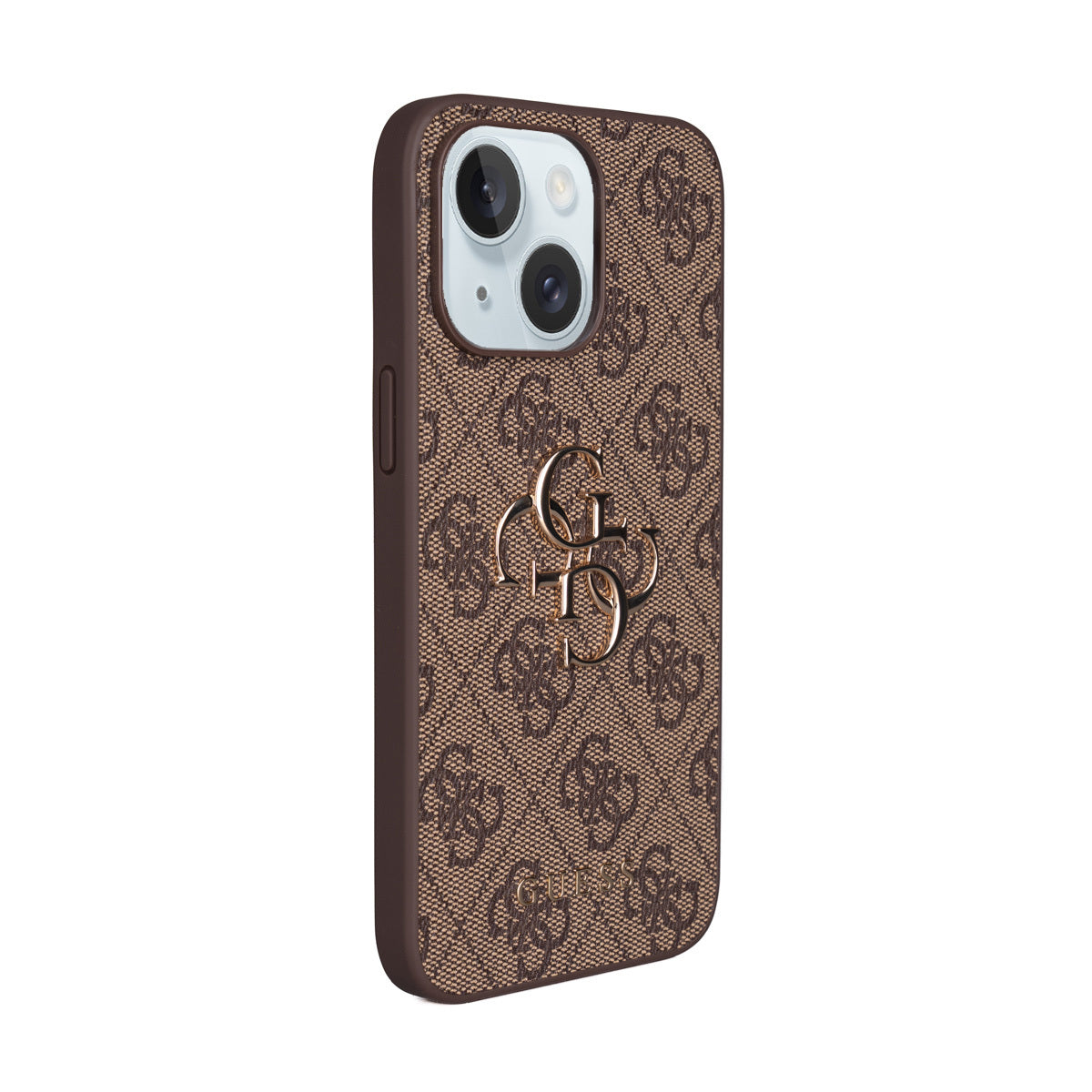 iPhone 15 Plus Kılıf Guess Orijinal Lisanslı PU Deri 4G Büyük Metal Logolu Çapraz Vücut Askılı Kılıf