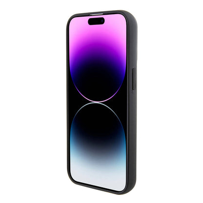 iPhone 15 Plus Kılıf Karl Lagerfeld İkonik Fixed Glitter Metal Logo orijinal Lisanslı Kılıf