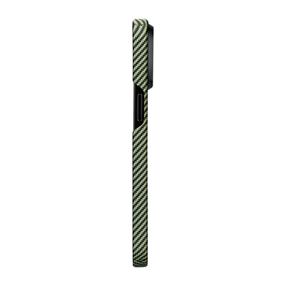 iPhone 15 Plus Kılıf M-safe Şarj Özellikli 600D Aramid Fiber Pitaka Tactile Woven Orchestra Serisi Overture Kılıf
